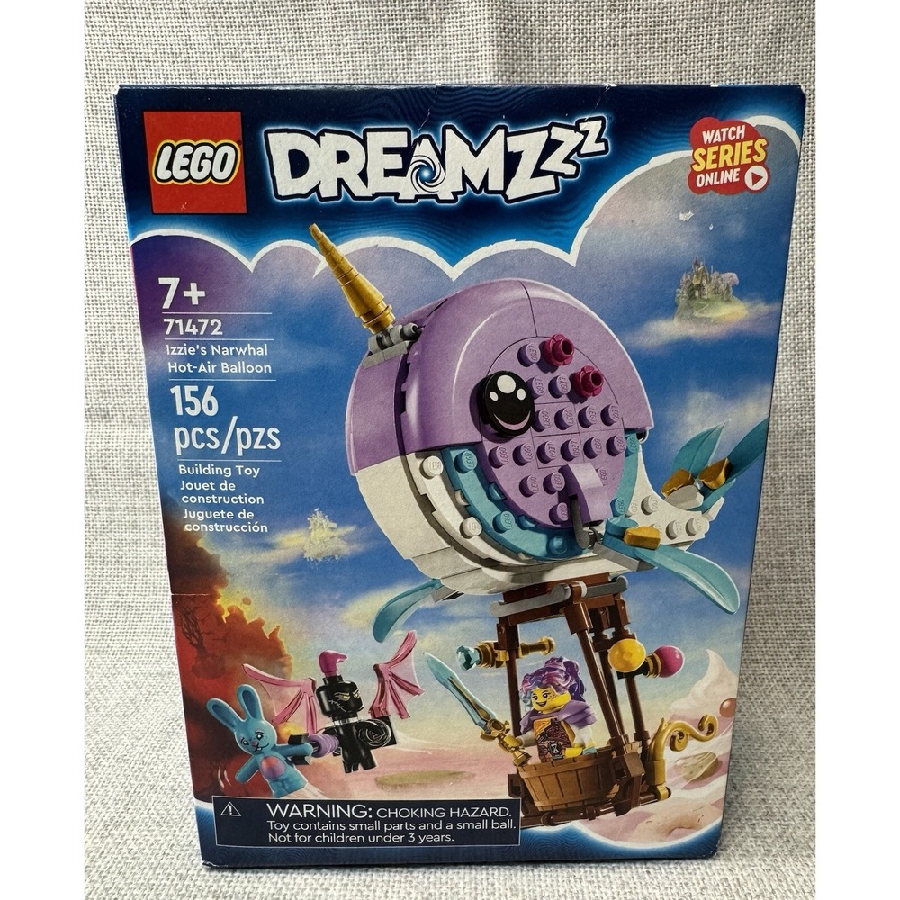 Lego DREAMZzz Building Set #71472 Izzie's Narwhal Hot Air Balloon New Sealed Box
